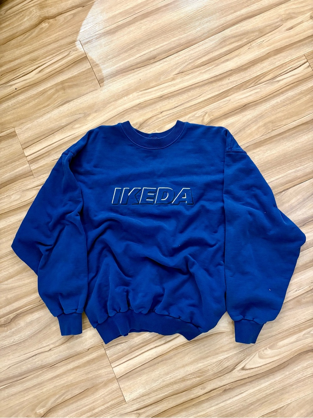Vintage Oversized Crewneck Sweater in Royal Blue